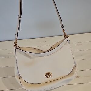 Coach Cream Shoulder Bag with Gold Details